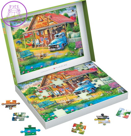 EUROGRAPHICS Puzzle Connecting Pieces: Vesnický obchůdek 48 dílků