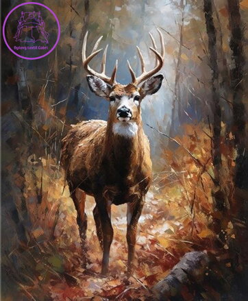 NORIMPEX Diamantové malování Jelen v lese 30x40cm