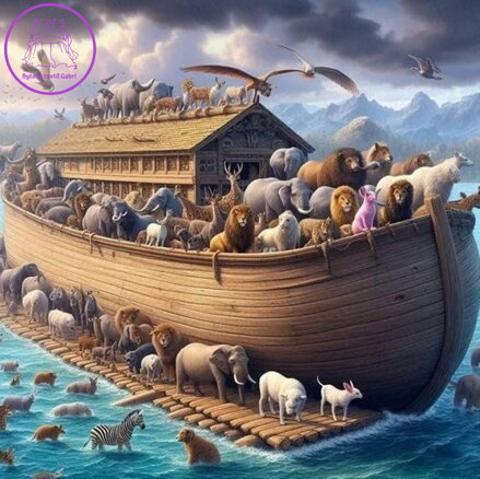 NORIMPEX Diamantové malování Noemova archa 30x40cm NORIMPEX Diamantové malování Noemova archa 30x40cm