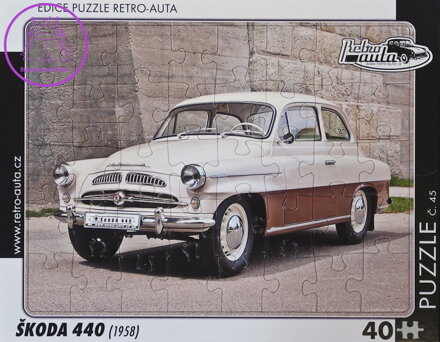 RETRO-AUTA Puzzle č.45 ŠKODA 440 (1958) 40 dílků