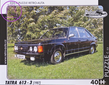 RETRO-AUTA Puzzle č.53 TATRA 613 - 3 (1987) 40 dílků