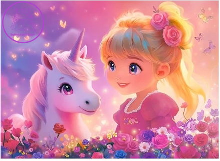 CASTORLAND Puzzle Princezna s jednorožcem 100 dílků