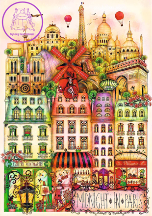 TREFL Puzzle Premium Plus Půlnoc v Pařízi 1000 dílků