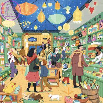 PIECES & PEACE Čtvercové puzzle Nákupy 1000 dílků