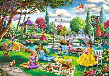 TREFL Puzzle Premium Plus Disney princezny: Piknik 1000 dílků