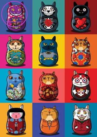 MAGNOLIA Puzzle Catryoshky 1000 dílků