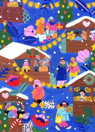 PIECES & PEACE Puzzle Vánoční trh 500 dílků