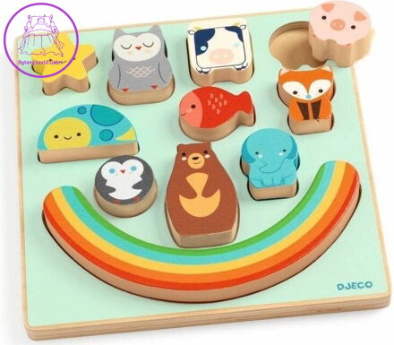 DJECO Balanční hra Zvířátka s duhou