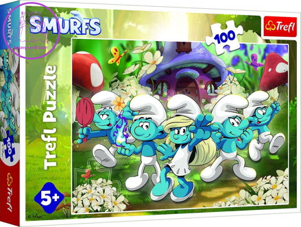 TREFL Puzzle Seznamte se se Šmouly 100 dílků