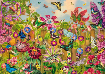 SCHMIDT Puzzle Okouzlující motýlí zahrada 2000 dílků