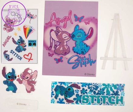 CRAFT ID Diamantové malování Angel a Stitch se stojánkem CRAFT ID Diamantové malování Angel a Stitch se stojánkem