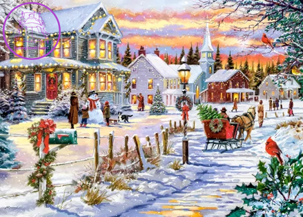 CASTORLAND Puzzle Vánoce přicházejí 180 dílků