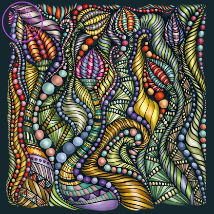 CURIOSI Čtvercové puzzle Palapeli: Kouzelný pupen 251 dílků