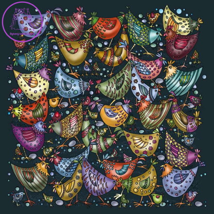 CURIOSI Čtvercové puzzle Palapeli: Hromada kuřat 239 dílků