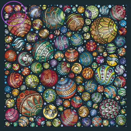 CURIOSI Čtvercové puzzle Palapeli: Barevné kuličky 248 dílků