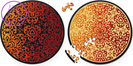 CURIOSI Oboustranné dřevěné puzzle Double: Oheň 88 dílků