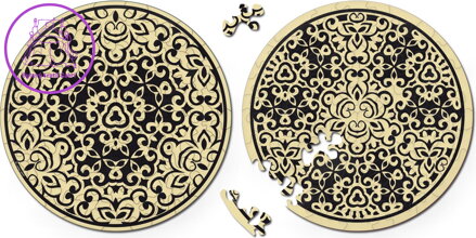 CURIOSI Oboustranné dřevěné puzzle Double: Písek 88 dílků