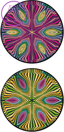 CURIOSI Oboustranné dřevěné puzzle Double: Hippie 154 dílků