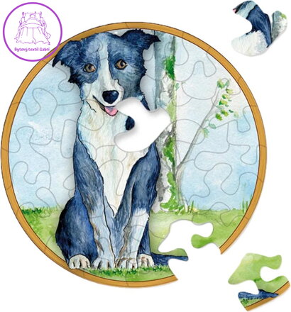 CURIOSI Kulaté puzzle Picoli: Pes 33 dílků