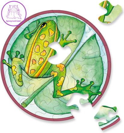 CURIOSI Kulaté puzzle Picoli: Žába 33 dílků