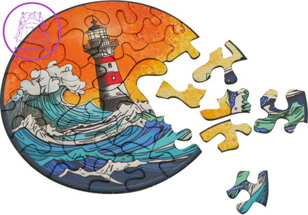 CURIOSI Kulaté puzzle Picoli: Maják 33 dílků