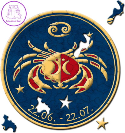 CURIOSI Kulaté puzzle Zvěrokruh: Rak 33 dílků