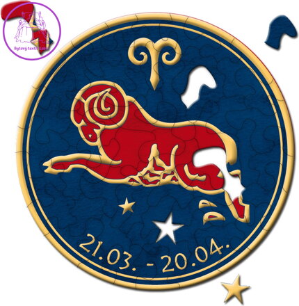 CURIOSI Kulaté puzzle Zvěrokruh: Beran 33 dílků