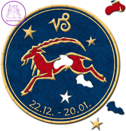 CURIOSI Kulaté puzzle Zvěrokruh: Kozoroh 33 dílků