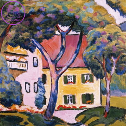 CURIOSI Čtvercové puzzle Q Art: Staudacherův dům v Tegernsee 66 dílků