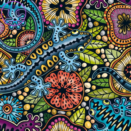 CURIOSI Čtvercové puzzle Q Colour Mix: Mlok 72 dílků