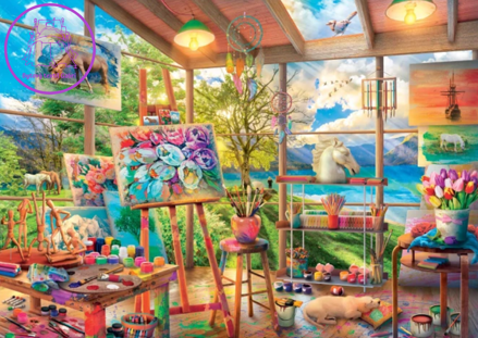 DINO Puzzle Malířský ateliér 2000 dílků