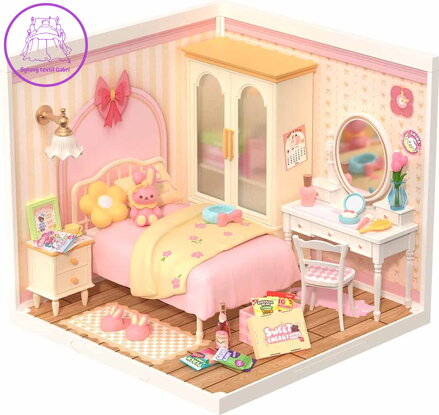 ROBOTIME Rolife DIY House: Ložnice s LED osvětlením 105 dílků