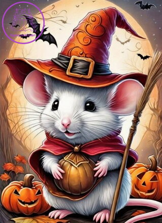 NORIMPEX Diamantové malování Myš s dýní 30x40cm