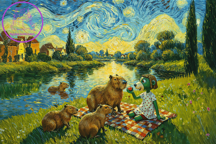 TREFL Puzzle Krmení kapybar 100 dílků