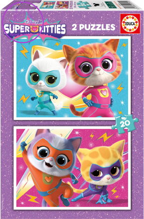 EDUCA Puzzle Super Kitties 2x20 dílků