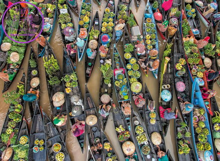 RAVENSBURGER Puzzle Tržiště v Indonésii 500 dílků