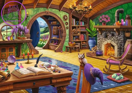 RAVENSBURGER Puzzle Útulná kouzelnická chaloupka 1000 dílků