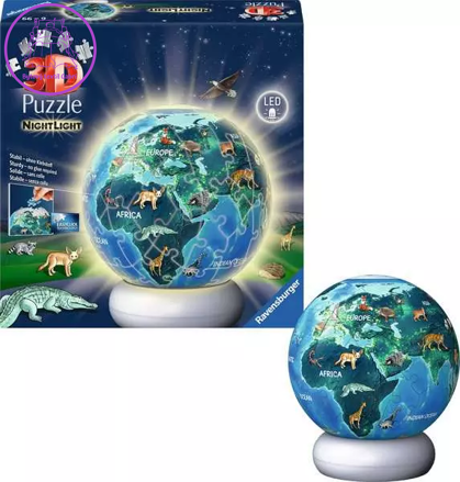 RAVENSBURGER Svítící 3D puzzle Noční země (Noční edice) 72 dílků