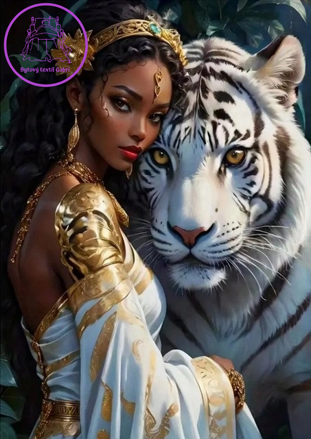 NORIMPEX Diamantové malování Žena s tygrem 30x40cm