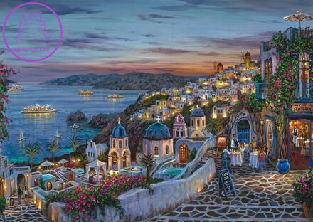 SCHMIDT Puzzle Západ slunce nad Santorini 1000 dílků