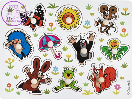 TEDDIES Dřevěná vkládačka Krteček