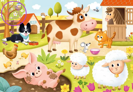 DINO Puzzle Domácí zvířátka XL 15 dílků