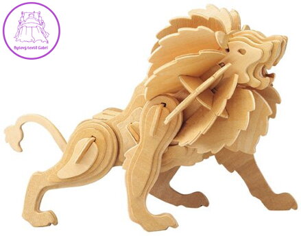 WOODEN TOY , WCK 3D puzzle Lev malý