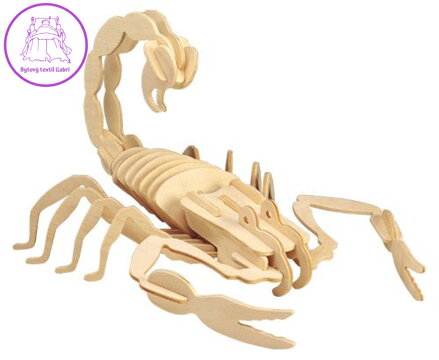 WOODEN TOY , WCK 3D puzzle Škorpion