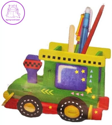 ARTLOVER 3D puzzle Stojánek na tužky Mašinka s barvičkami