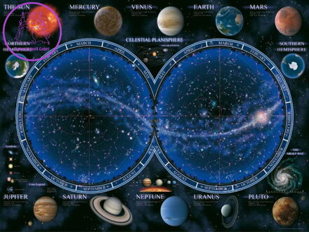 RAVENSBURGER Puzzle Hvězdná mapa oblohy 1500 dílků