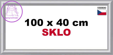 BFHM Plastový rám na puzzle 100x40cm - stříbrný