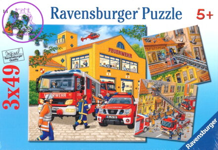 RAVENSBURGER Puzzle Hasiči 3x49 dílků