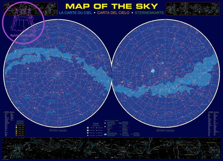 EUROGRAPHICS Puzzle Mapa nebe 1000 dílků