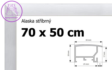 BFHM Alaska hliníkový rám na puzzle 70x50cm - stříbrný